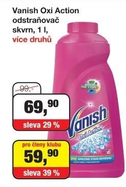 Prací prostředek na bělení záclon Vanish
