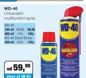 WD-40 univerzální mazivo, více druhů