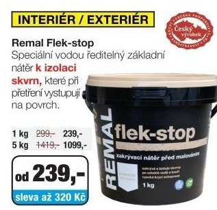 Remal Flek-stop barva na skvrny 1 a 5 kg