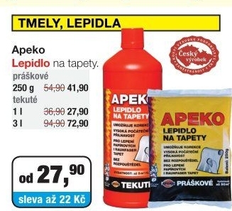Apeko lepidla na tapety, více druhů
