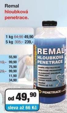 Remal V1308M hloubková penetrace, 1 kg nebo 5 kg