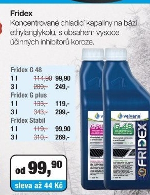 Fridex chladicí kapaliny G 48, G plus, Stabil, různá balení