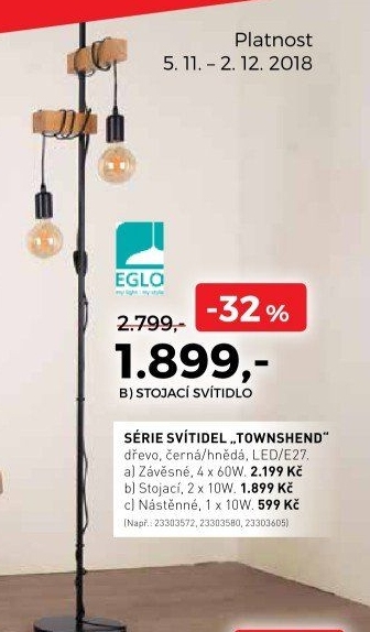 Série svítidel Townshend