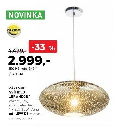 Závěsné svítidlo Brandon