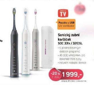 SOC 3312WH zubní kartáčekSENCOR