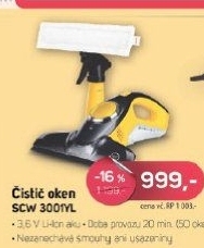 SCW 3001YL vysavač na oknaSENCOR