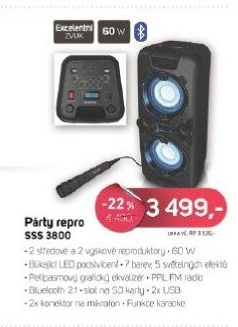 SSS 3800BLUETOOTH SPEAKER SENCOR