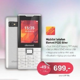 ELEMENT P020 SILVER TELEFONSENCOR