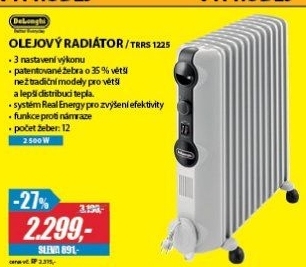 TRRS 1225 OLEJOVÝ RADIÁTOR DELONGHI