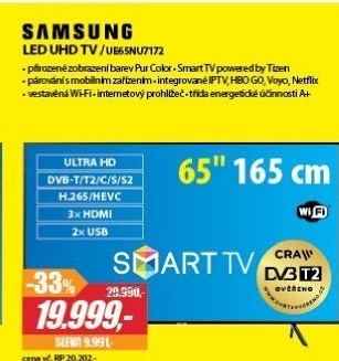 UE65NU7172 LED ULTRA HD LCD TV SAMSUNG