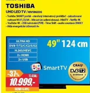 49V5863DG SMART UHD TV T2/C/S2TOSHIBA