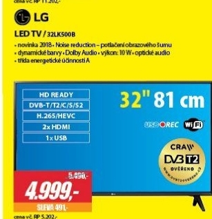 32LK500BLED HD LCD TVLG