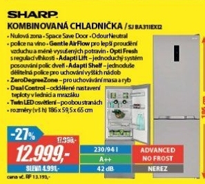 SJ BA31IEXI2 CHLADNIČKA KOMBI. SHARP