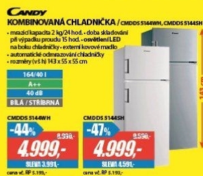 CMDDS 5144WH CHLADNIČKA KOMBI. CANDY