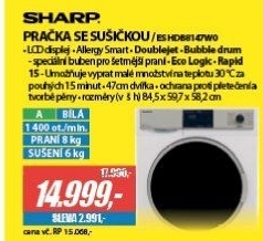 ES HDB8147W0 PRAČKA SE SUŠIČKOUSHARP