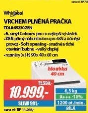 TDLR 65230ZEN PRAČKA VRCH. PL. WHIRLPOOL