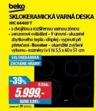 HIC 64403T VARNÁ DESKA SKL.BEKO