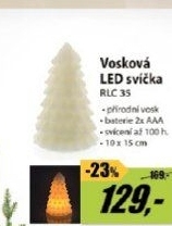 RLC 35 svíčka vosk. strom 10x15cm RETLUX