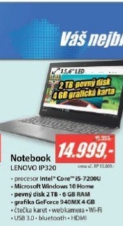 IP320 15,6 FHD i5 6GB 2T 4GB W10 LENOVO