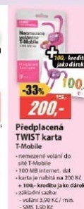 TWIST SIM 200Kč + TWIST KUPON 100Kč