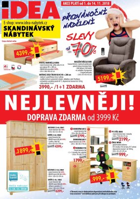 akční leták IDEA nábytek 1.11.2018-14.11.2018