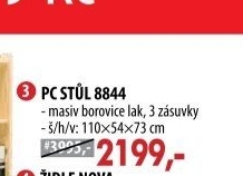 PC stůl 8844 lakovaný