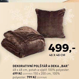 Dekorativní polštář a deka Bar