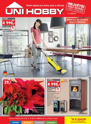 akční leták UNI HOBBY 8.11.2018-25.11.2018