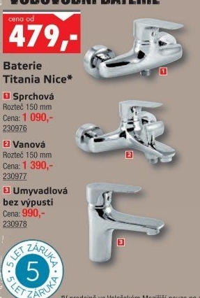 Baterie sprchová Titania Nice Novaservis