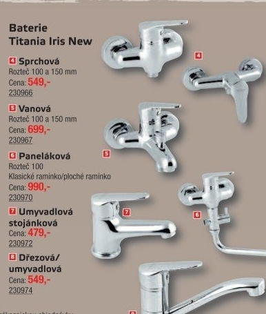Baterie sprchová Titania Iris New Novaservis