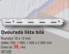 Lišta na regálové systémy