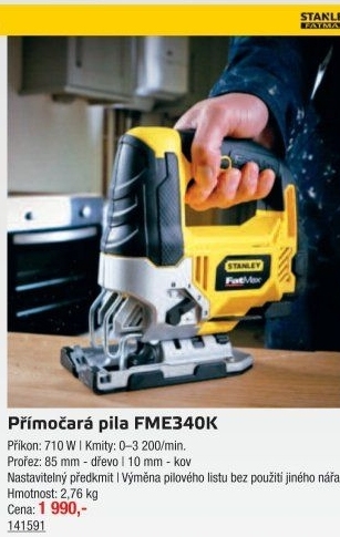 Přímočará pila FME340K Stanley FatMax