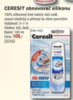 Obnovovač zašlého silikonu Ceresit