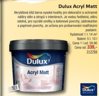 Barva interiérová Acryl Matt Dulux