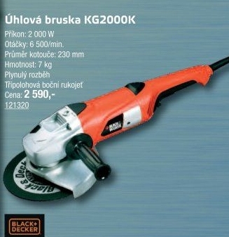 Úhlová elektrická bruska Black&Decker KG2000K