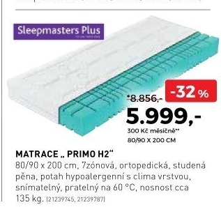 Matrace Primo H2
