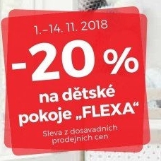 -20% na dětské pokoje Flexa