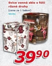Svíčka vonná ve skle Vento