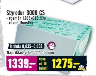 Extrudovaný polystyren Isover Styrodur