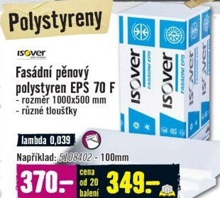 Polystyren fasádní Isover EPS