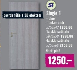 Interiérové dveře Single