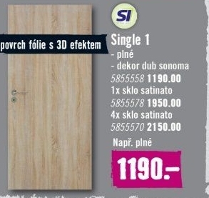 Interiérové dveře Single