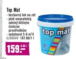 Bezbarvý lak Top Mat