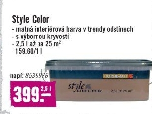 Interiérová barva StyleColor Hornbach