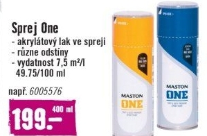 Lak ve spreji One Maston