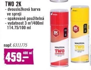 Barva ve spreji Two 2K Maston