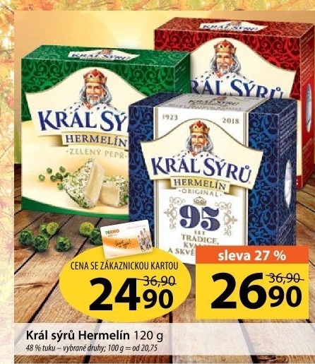 Sýr Hermelín Král sýrů