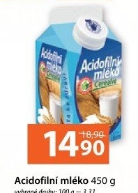 Mléko acidofilní Mlékárna Valašské Meziříčí
