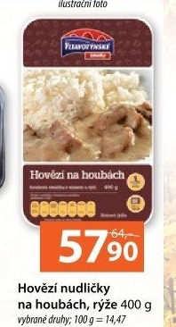 Hovězí na houbách s rýží Vltavotýnské lahůdky