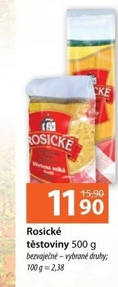 Těstoviny bezvaječné Rosické